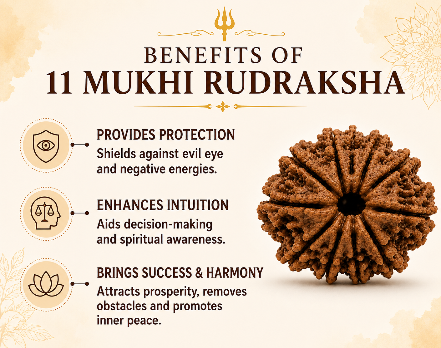 11 Mukhi Rudraksha ( Nepal Origin )